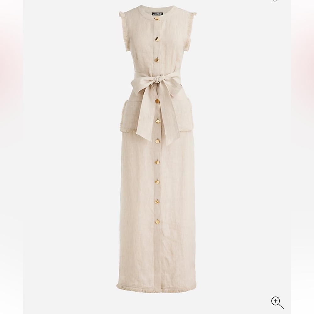 JCrew Elegant Cream Sleeveless Dress